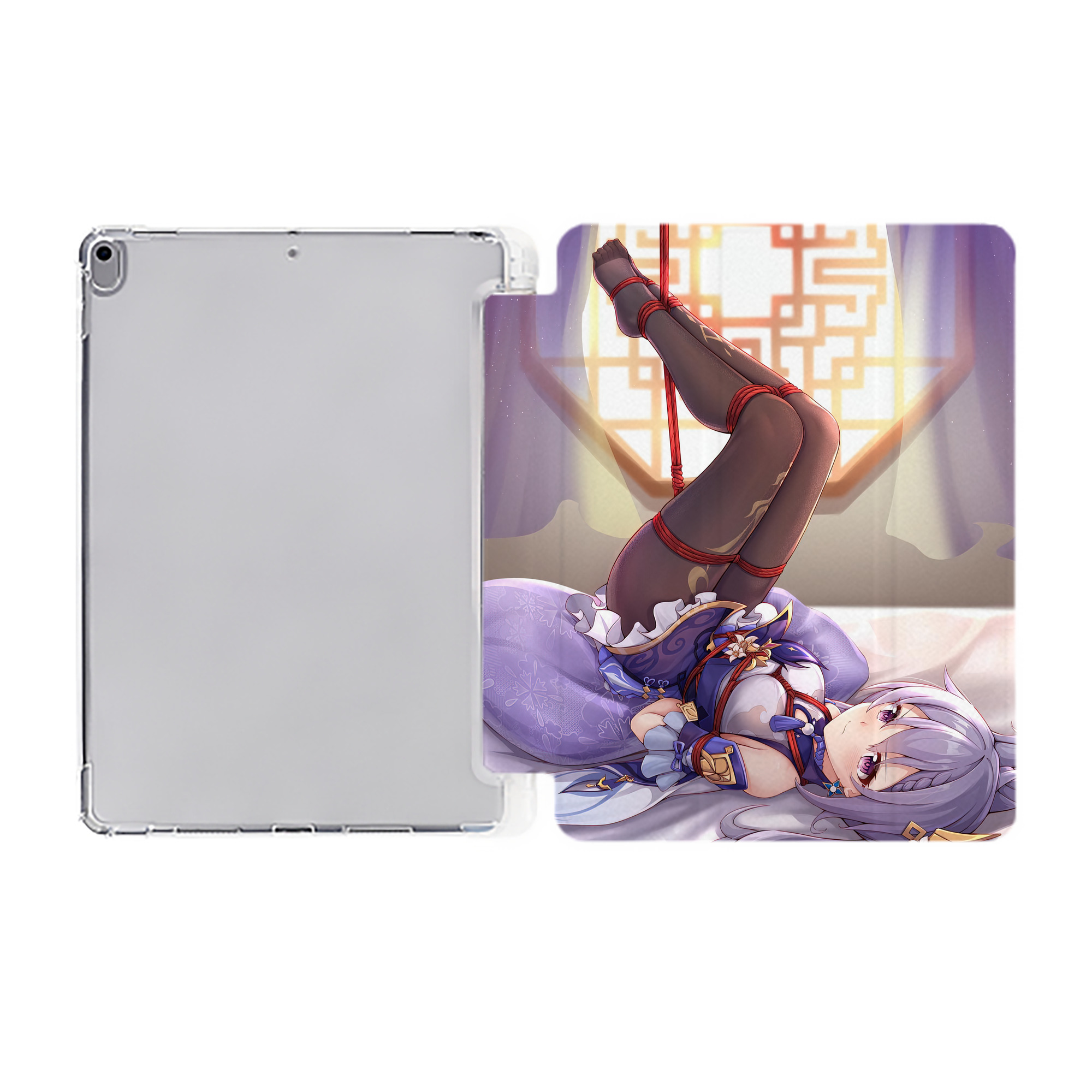 げんし神 genshin IPad ケース ペン収納付き 三つ折りスタンド PUレザー×シリコン 対応機種9.5/10.5/10.9インチ